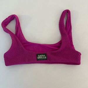Daily Drills Pink Bikini Top
